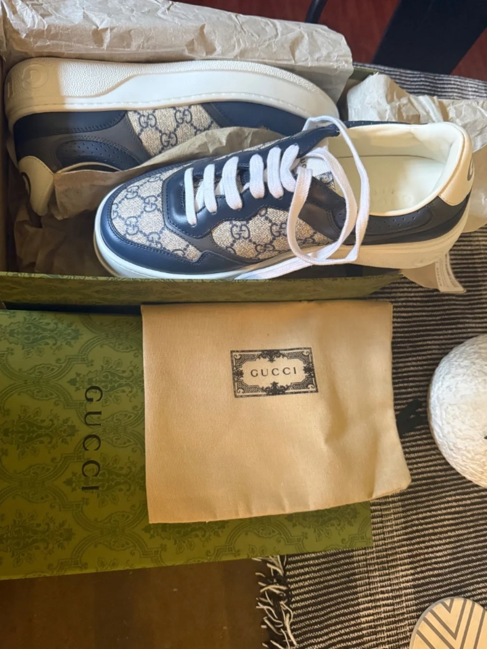 Gucci GG Supreme Sneaker 'Beige Blue'
